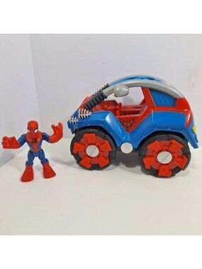 Spiderman Playskool Heroes Flip Out Stunt Buggy Pull Back Action 2011